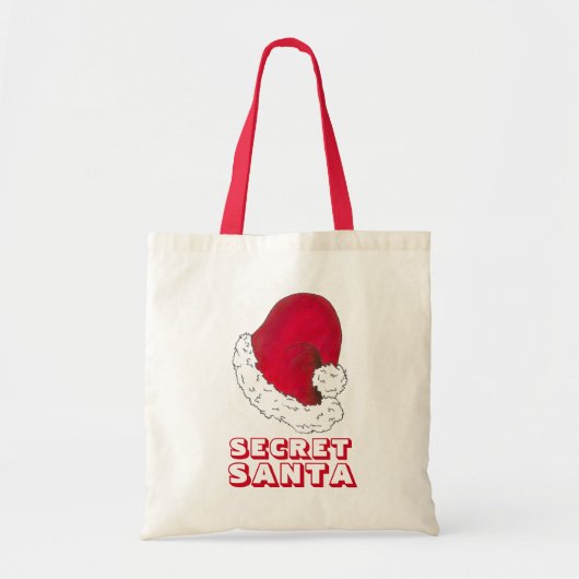 Tote Bag Secret Père Noël Red Santa Claus Casquette Noël (Devant)