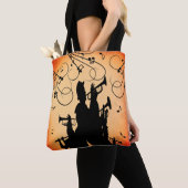 Tote Bag Section Trumpet Jazz Musique Orange Rust (De près)