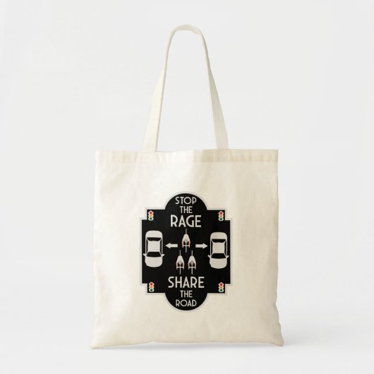 Tote Bag Sécurité routière à bicyclette (Devant)