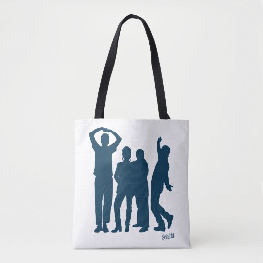 Tote Bag Seinfeld | Graphique de silhouette de groupe (Devant)