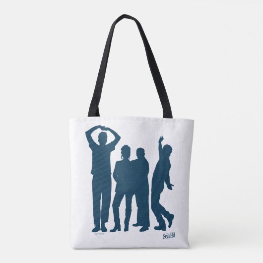 Tote Bag Seinfeld | Graphique de silhouette de groupe (Dos)