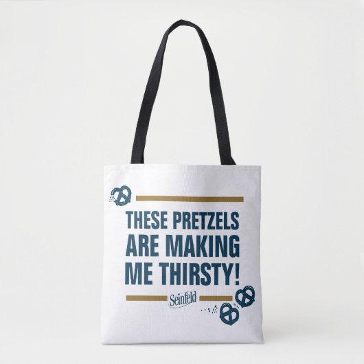 Tote Bag Seinfeld | Graphique de typographie "Ces Pretzels" (Devant)