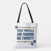 Tote Bag Seinfeld | Graphique de typographie "Ces Pretzels" (Dos)