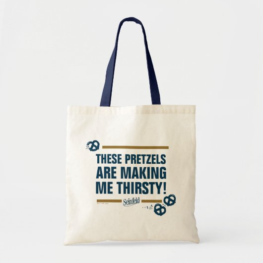 Tote Bag Seinfeld | Graphique de typographie "Ces Pretzels" (Devant)