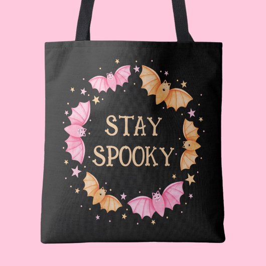 Tote Bag Séjour Éffrayant Cute Bats Pastel Halloween