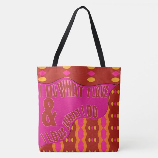 Tote Bag Self Expression Brown Pink Patterned (Devant)
