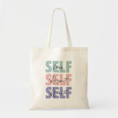 Tote Bag Self Love Self Repsect Self Worth typographie (Devant)