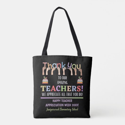 Tote Bag Semaine d'appréciation de l'enseignant (Dos)