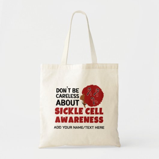 Tote Bag SENSIBILISATION À LA CELLULE DE SICKLE Ne soyez pa (Devant)
