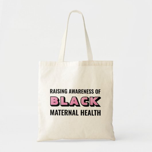 Tote Bag Sensibilisation à la santé maternelle noire (Devant)