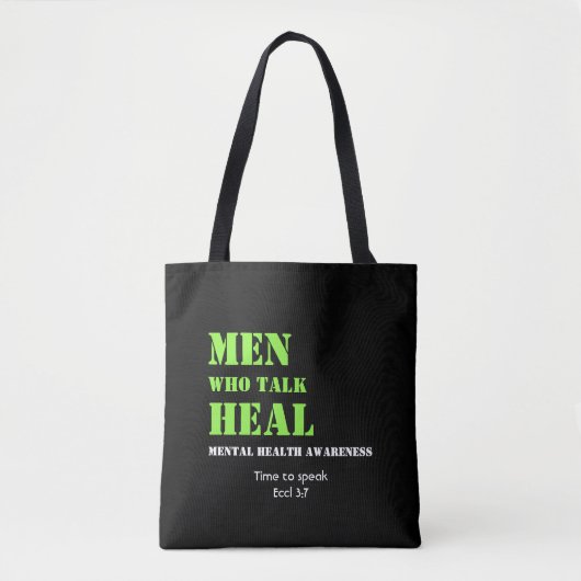Tote Bag SENSIBILISATION À LA SANTÉ Mentale HOMMES QUI PARL (Devant)