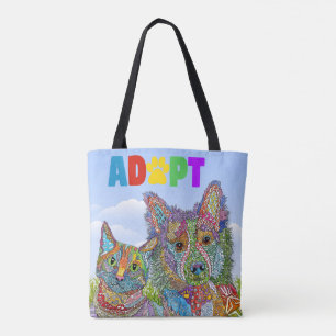 Tote Bag Sensibilisation à l'adoption des chiens et des cha