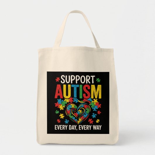 Tote Bag Sensibilisation à l'autisme (Devant)