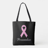 Tote Bag Sensibilisation au cancer du sein au ruban rose (Dos)