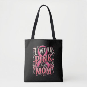 Tote Bag Sensibilisation au cancer du sein Je porte du rose