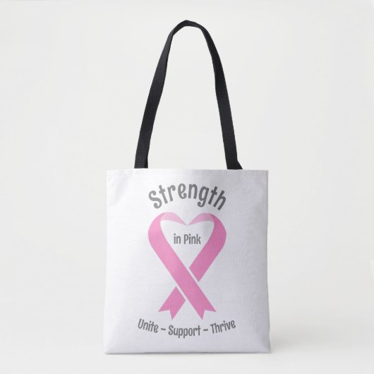 Tote Bag Sensibilisation au cancer du sein Ruban rose (Devant)