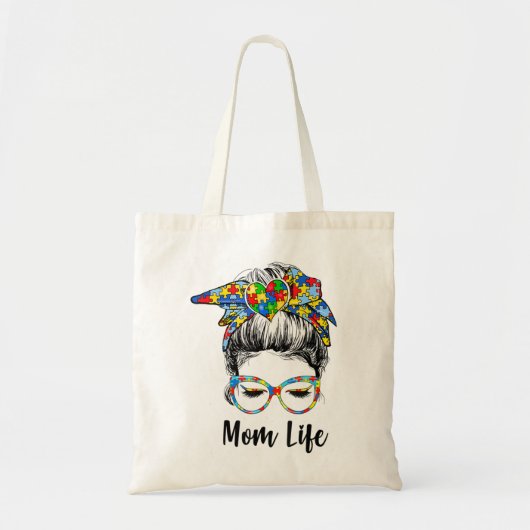 Tote Bag Sensibilisation sur l'autisme autistique Maman Che (Devant)