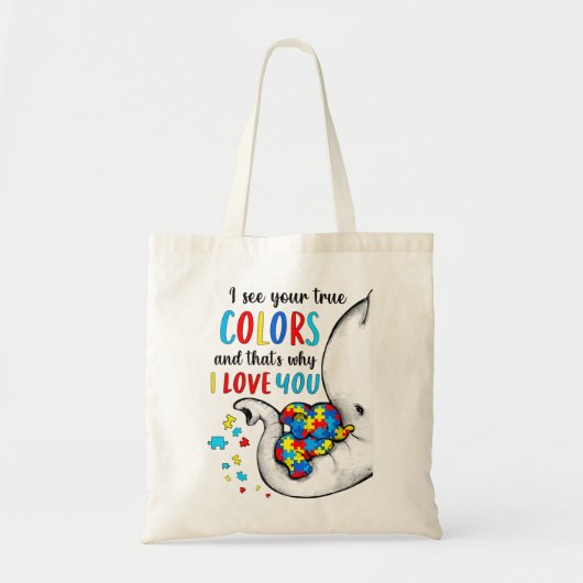 Tote Bag Sensibilisation sur l'autisme Femmes Acceptation E (Devant)