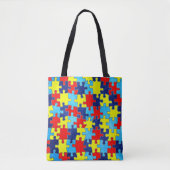 Tote Bag Sensibilisation sur l'autisme-Puzzle par Shirley T (Devant)
