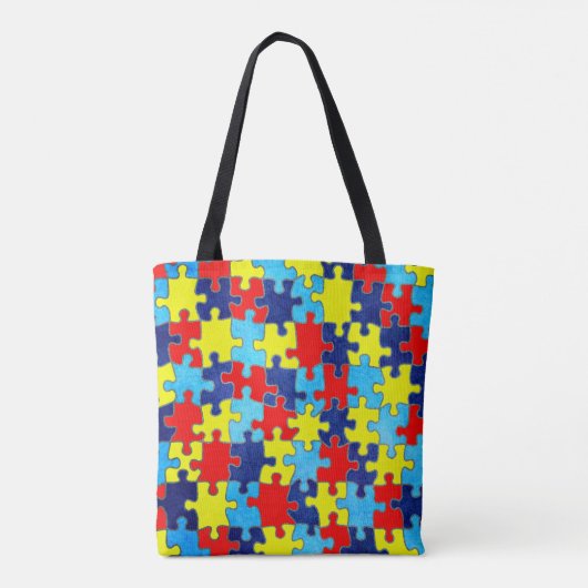 Tote Bag Sensibilisation sur l'autisme-Puzzle par Shirley T (Dos)