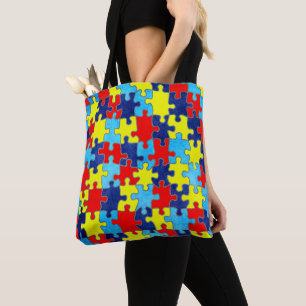 Tote Bag Sensibilisation sur l'autisme-Puzzle par Shirley T