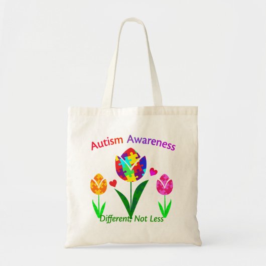 Tote Bag Sensibilisation sur l'autisme Tulip (Devant)