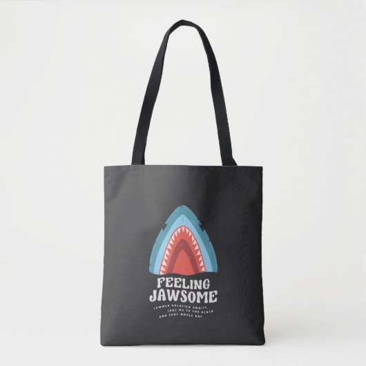 Tote Bag Sentez Jawsome Requin amusant Puns d'été (Devant)