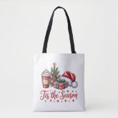 Tote Bag Sentez Jolly Christmas Tree Hot Cocoa Holiday (Devant)