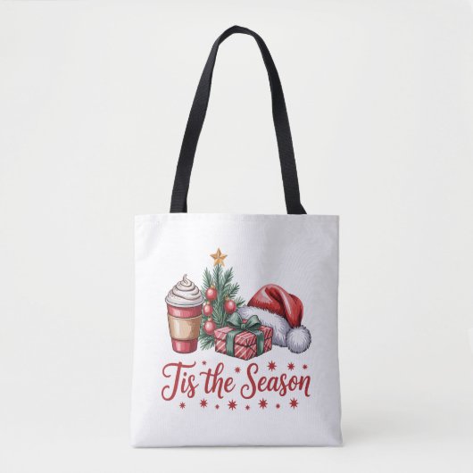 Tote Bag Sentez Jolly Christmas Tree Hot Cocoa Holiday (Devant)