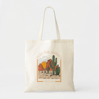 Tote Bag Sentez Sunset Desert Vibes Arizona Mountain Cactus