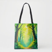 Tote Bag Sentier forestier ensoleillé (Devant)