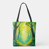 Tote Bag Sentier forestier ensoleillé (Dos)