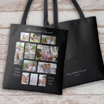 Tote Bag Sentimental 3 Citations 11 Photo Collage noir<br><div class="desc">Lifes Beautiful Moments 3 Citations 11 Photo Collage noir. Portez vos moments favoris en famille quand vous êtes dehors et à peu près avec cette onze photo-collage design. Ce cadeau exclusif entièrement personnalisable pour vous-même ou les membres de votre famille comprend vos 11 photos préférées chères. Trois citations chaleureuses sont...</div>