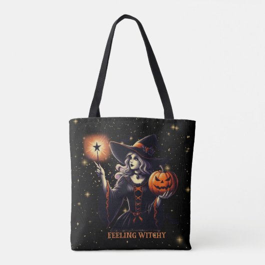 Tote Bag Sentir la cuisine - Citrouille, Baguette magique, (Dos)