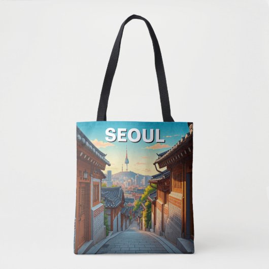 Tote Bag Séoul Bukchon Coucher de soleil sud-coréen (Devant)