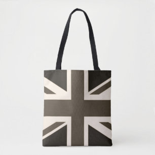 Tote Bag Sépia britannique d'Union Jack Antiqued