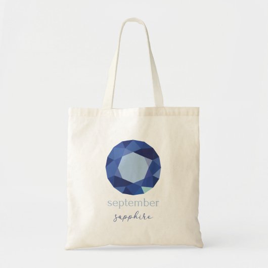 Tote Bag Septembre Birthstone Sapphire (Devant)
