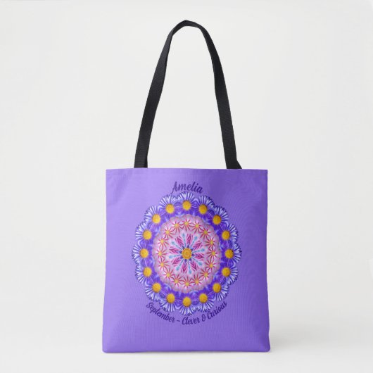 Tote Bag Septembre Mois de naissance Fleur Carrall personna (Devant)