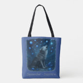 Tote Bag Septembre Sapphire - Loup céleste (Dos)