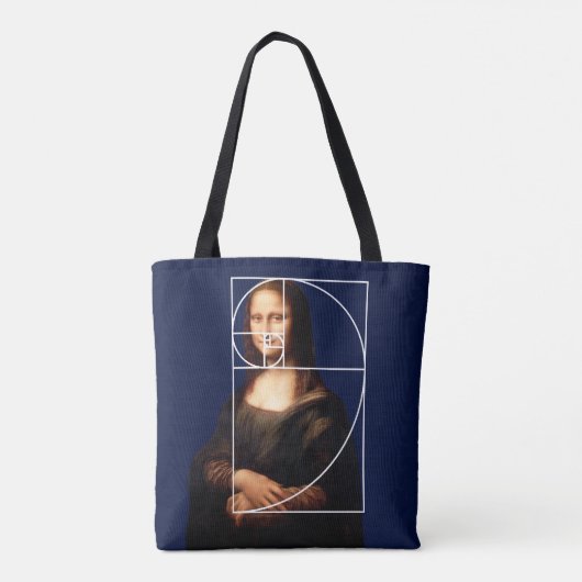 Tote Bag Séquence Leonardo da Vinci Mona Lisa Fibonacci (Dos)