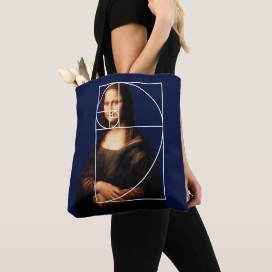 Tote Bag Séquence Leonardo da Vinci Mona Lisa Fibonacci (De près)