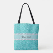 Tote Bag Séquences et diamants Turquoises Faux (Dos)