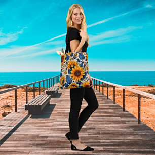 Tote Bag Serenade de tournesol - Floral Vibrant