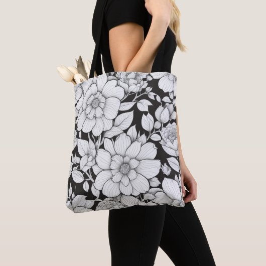 Tote Bag Serene Blossom (De près)