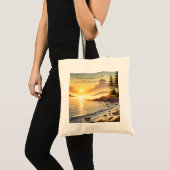 Tote Bag Serene Lake & Quote (Devant (produit))