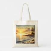 Tote Bag Serene Lake & Quote (Dos)