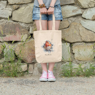 Tote Bag Serene Robin, personnalisé