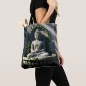 Tote Bag Serene Tranquille Fontaine Bouddha (De près)