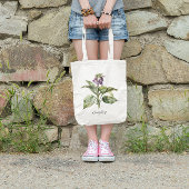 Tote Bag Serene Watercolor Comfrey, personnalisée