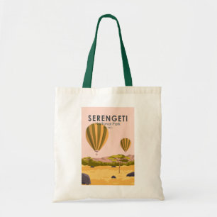 Tote Bag Serengeti National Park Tanzania Hot Air Balloon